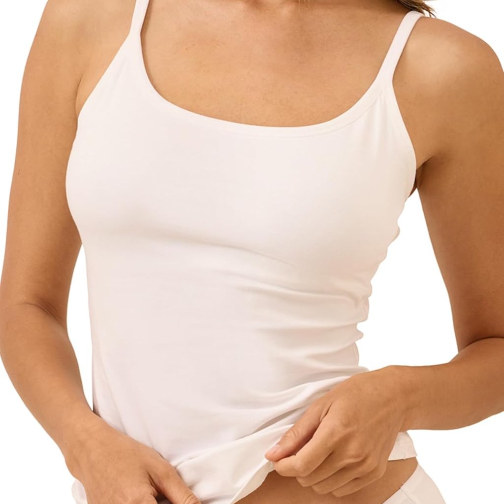 Women's Cotton Camisole Tank Top With Built-In Shelf Bra